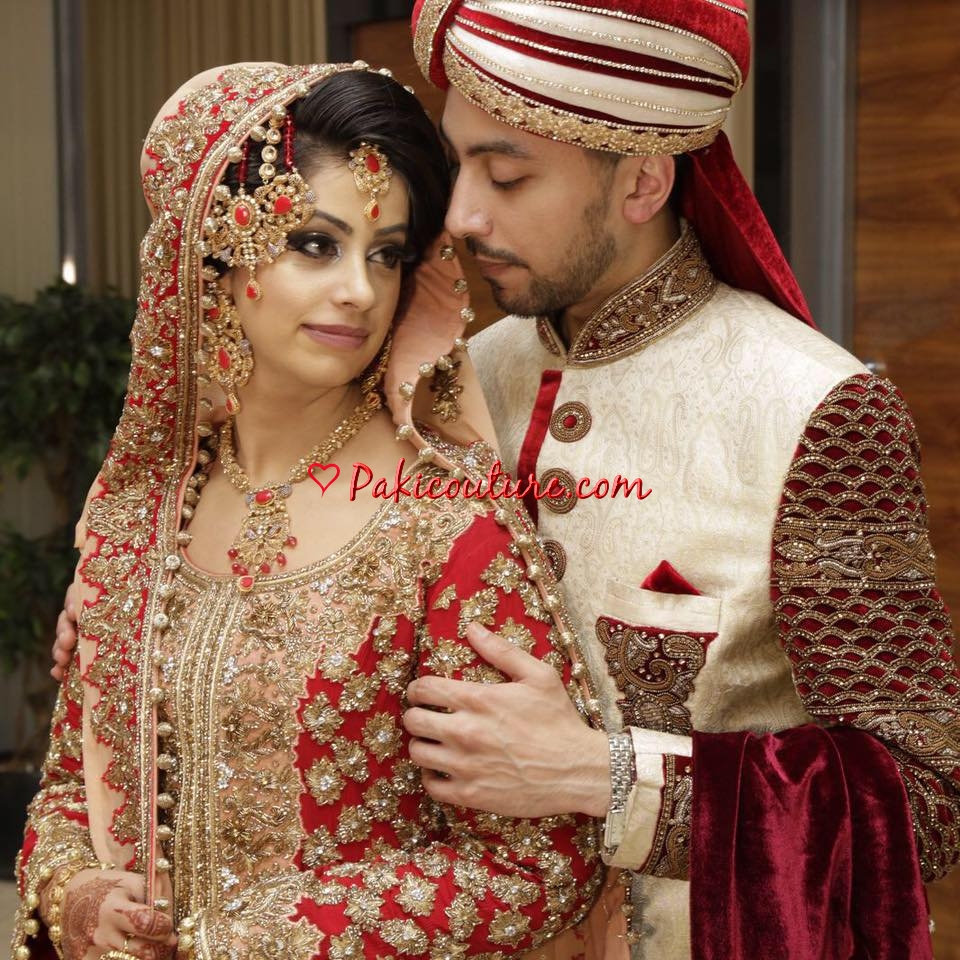 pakistani bride and groom dresses