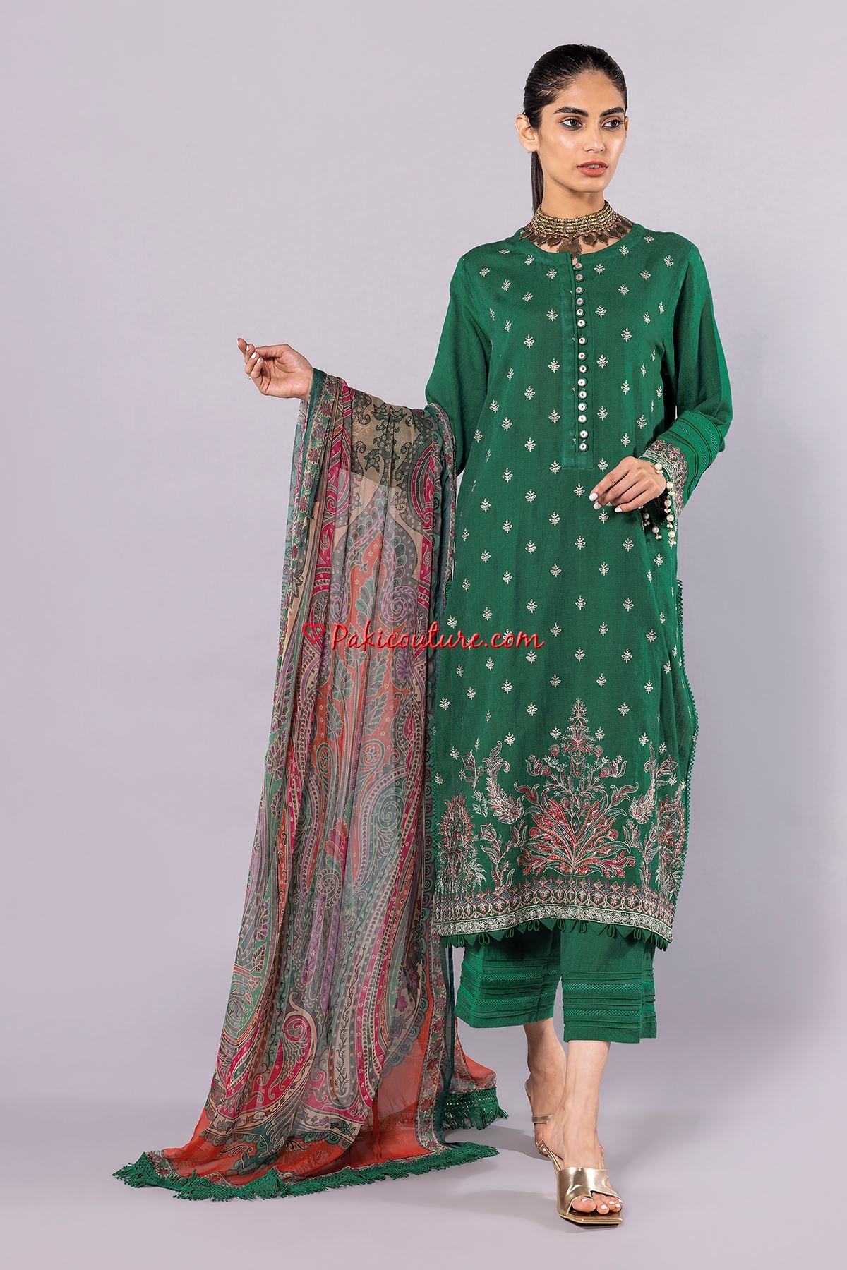 Buy Lime Green Solid Cotton Khadi Kurta Online - W for Woman