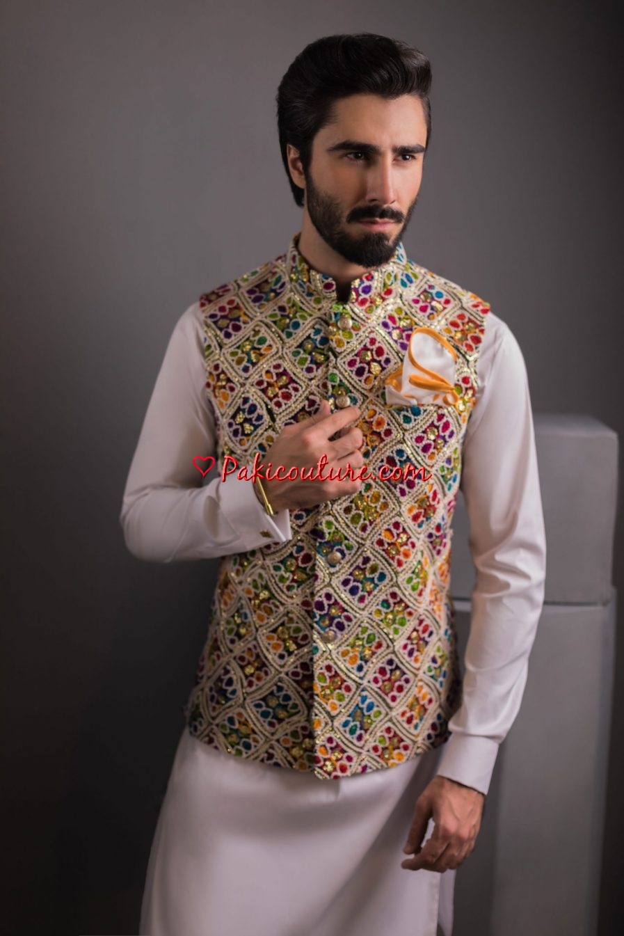 Buy Stylish Jamawar Formal Waistcoat Suit for Men - WS-131-000 - Online in  Pakistan