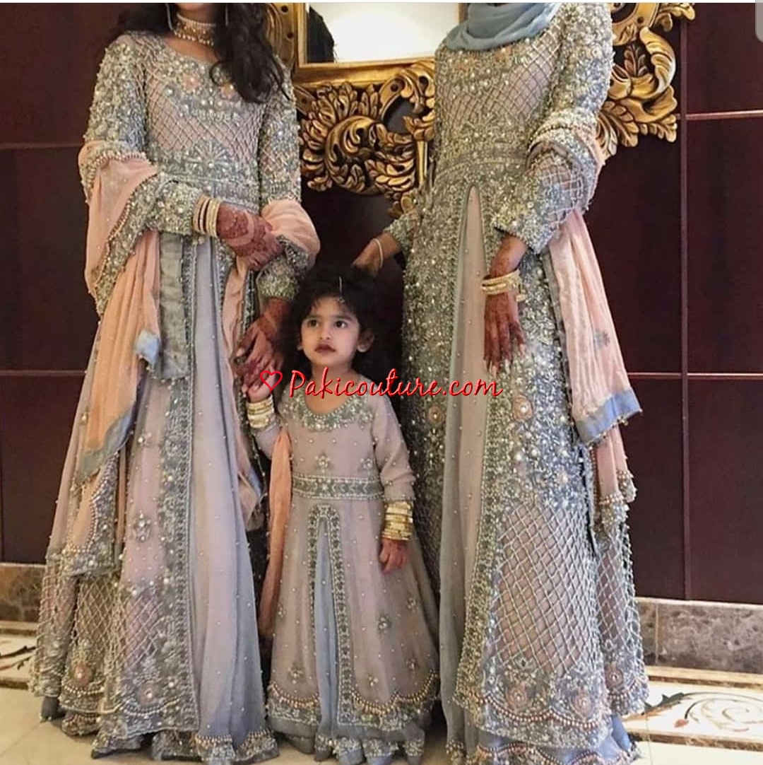 mother and daughter party wear dresses